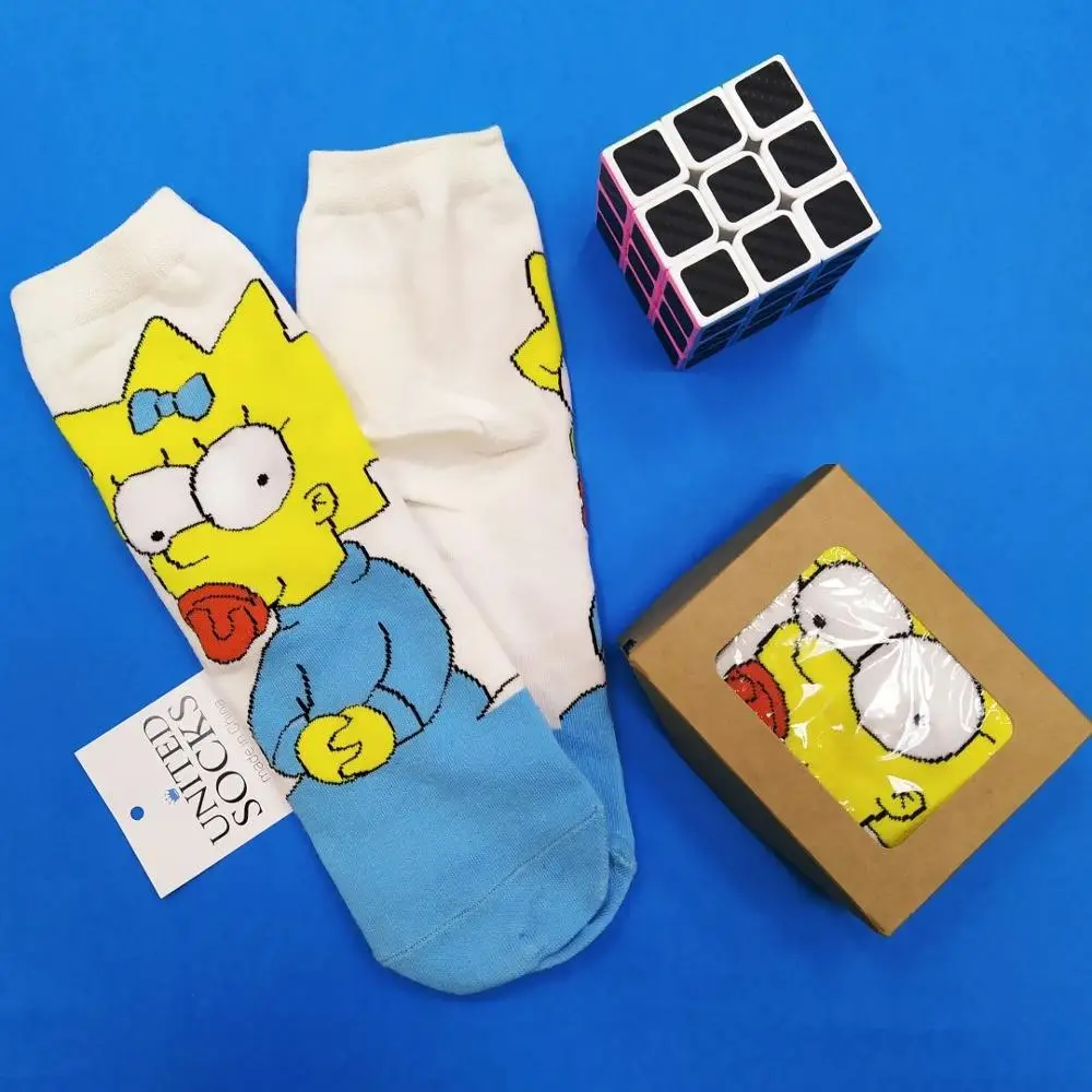 Носки женские с Мэгги Симпсон средняя голень (The Simpsons) | Женская одежда
