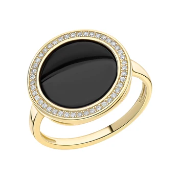 

Silver ring with ceramics and cubic zirconia sunlight sample 925