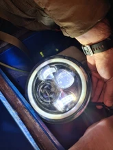 CO LIGHT 7 pulgadas faros LED de circulación diurna Hi/Lo haz 50W 30W Halo anillo de ámbar Ojo de ángel para Niva de Lada Offroad 4x4 UAZ 12V 24V