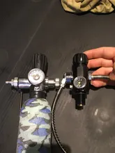 Refill-Adapter Charging-Valve Air-Filling-Station M18x1.5 400bar with 6000psi-Gauge 50cm