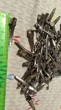 50 Uds. 25/30/35/45/50/60mm Clips de una sola clavija de cocodrilo con dientes en blanco ajuste de la joyería que hace la Base para el cabello DIY