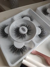 100% de visón pestañas postizas pestañas entrelazadas Natural pestañas falsas longitud 25mm maquillaje 3D extensión de pestañas de visón pestañas belleza