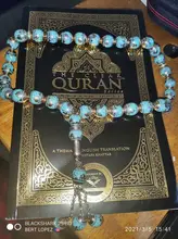 New Fashion 12mm Muslim Rosary Islamic Prayer Beads Tasbih Tassel Pendant 33 Beads Allah