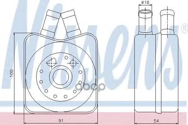Радиатор Масляный Vag A4/A6/A8 1.8-2.6 97-01 /Ford Galaxy 90-06 Nissens 90607 Nissens арт. 90607
