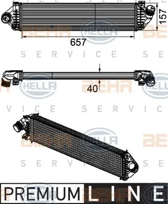 Интеркулер Ford C-Max 1.6-2.0TDCi 07 HELLA 8ML 376 746-471