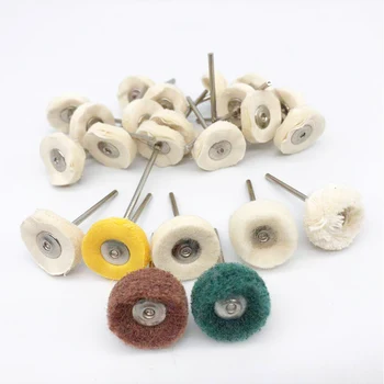 

50Pcs Dental Laboratory Dentistry Odontologia Polishing Brush Wheel Rotary Tools 2.35mm HP Shank Wool Goat Cotton Black Buff