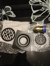 Shower-Drain Cover Trap Bathroom Stainless-Steel Square Waste-Grate Round Black Floor