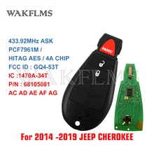 GQ4-53T 433 МГц 7961 м 4А чип Fobik удаленный ключ для Jeep Cherokee P/N 68105081 AC AD AE AF AG