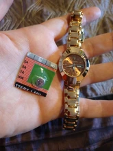 Reloj de pulsera de cuarzo para hombre y mujer, cronógrafo de negocios, de acero de tungsteno, café, dorado, par de horas