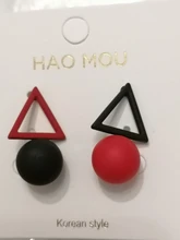 Pendientes de tuerca triangulares grandes y largos de acrílico para mujer, joyería de moda