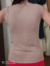 Knitted Vest Tank-Tops Bottoming Elasticity Half-High-Collar Sexy Female Summer Women Sleeveless