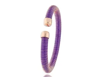 

Silver semi-irrigated bracelet in purple and pink terminals