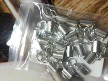 Lote de 10 unidades de piezas para fabricación de joyas, pulseras de cordón de cuero, cierres de langosta, ganchos de 3, 4, 5, 6, 8, 9 y 10mm, conectores de casquillos de punta