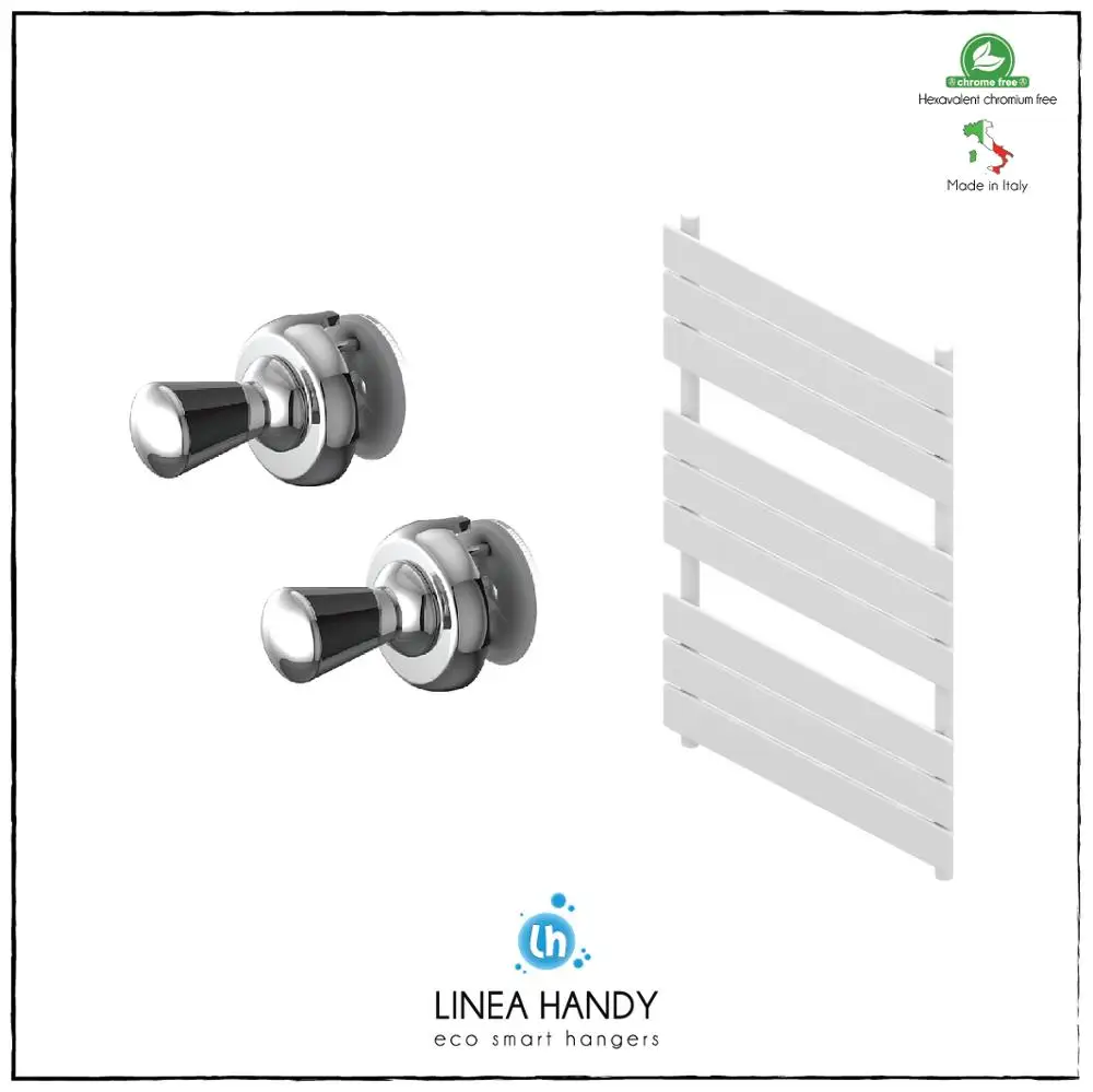 Towel Holder- no holes on the tiles, no glue needed,Great for who wants to optimize space. An article made in Italy