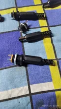 Enchufes macho de plástico de 5,5x2,1mm, 12V, 3A, DC022, hembra, enchufe de montaje de Panel Jack de 5,5x2,1mm, conectores de alimentación CC, suministros eléctricos