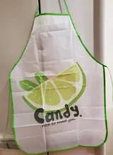 Semi transparente a prueba de agua Anti-delantal resistente al aceite de fruta de impresión breve adultos delantal de cocina para hornear accesorios de cocina delantal babero