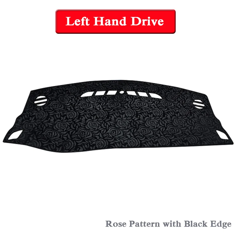 Rose Black LHD Автомобильный Стайлинг приборной панели Избегайте Light Pad Инструмент крышка платформы коврик для Opel Astra система навигации для Buick Verano-Настоящее LHD и RHD Анти-пыль - Название цвета: Rose Black LHD