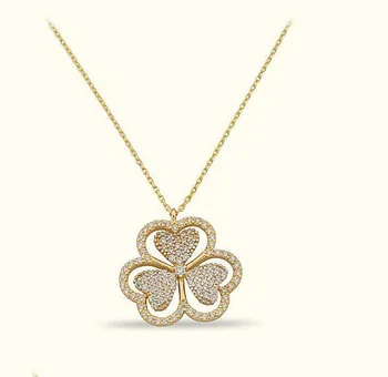 

Clover-Themed Gold Necklace 02-390-K0646