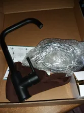 Grifo de latón negro giratorio de 360 ° para cocina, fregadero de un solo Mango, Vintage, Torneira, Envío Gratis