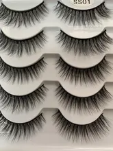 5 Par 3D visón pestañas falsas corto Natural suave y dramático pestañas falsas hecho a mano sin Cruel maquillaje extensión de pestañas