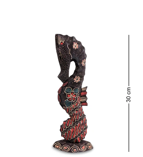 10-016-01 figurine &quotSea Horse&quot (batik Java Island) small 30 cm | Дом и сад