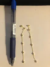 BOAKO-Pendientes de cadena con borlas para mujer, aretes colgantes de estrella, Pendientes para Piercing de plata 925 Kolczyki #9,2