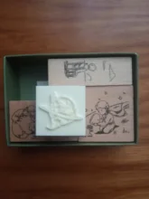 Mr Paper 4 diseños sello de madera patrón de animales serie Hojas de hierba El Principito bendición carillón de viento Zhuang Zhou Mengdie