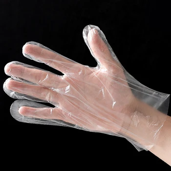 

100pcs/bag Food Plastic Gloves Disposable Gloves for Kitchen Restaurant BBQ Eco-friendly Food Gloves Fruit Vegetable Gloves