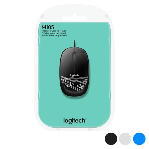Оптическая мышь Logitech M105 1000 точек/дюйм USB|Коврики для мышей| |