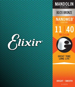 

11525 nanoweb string kit for mandolin, medium, 11-40, Elixir