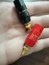 1 par (negro + rojo) de terminales Rojo Negro amplificador de conector Terminal de encuadernación conector tipo Banana para altavoz Jack adaptador de enchufe