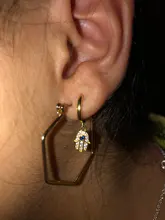 ROXI-Pendientes de aro con piedra azul para mujer y niña, aretes inusuales para boda, Pendientes de cartílago de plata 925, joyería
