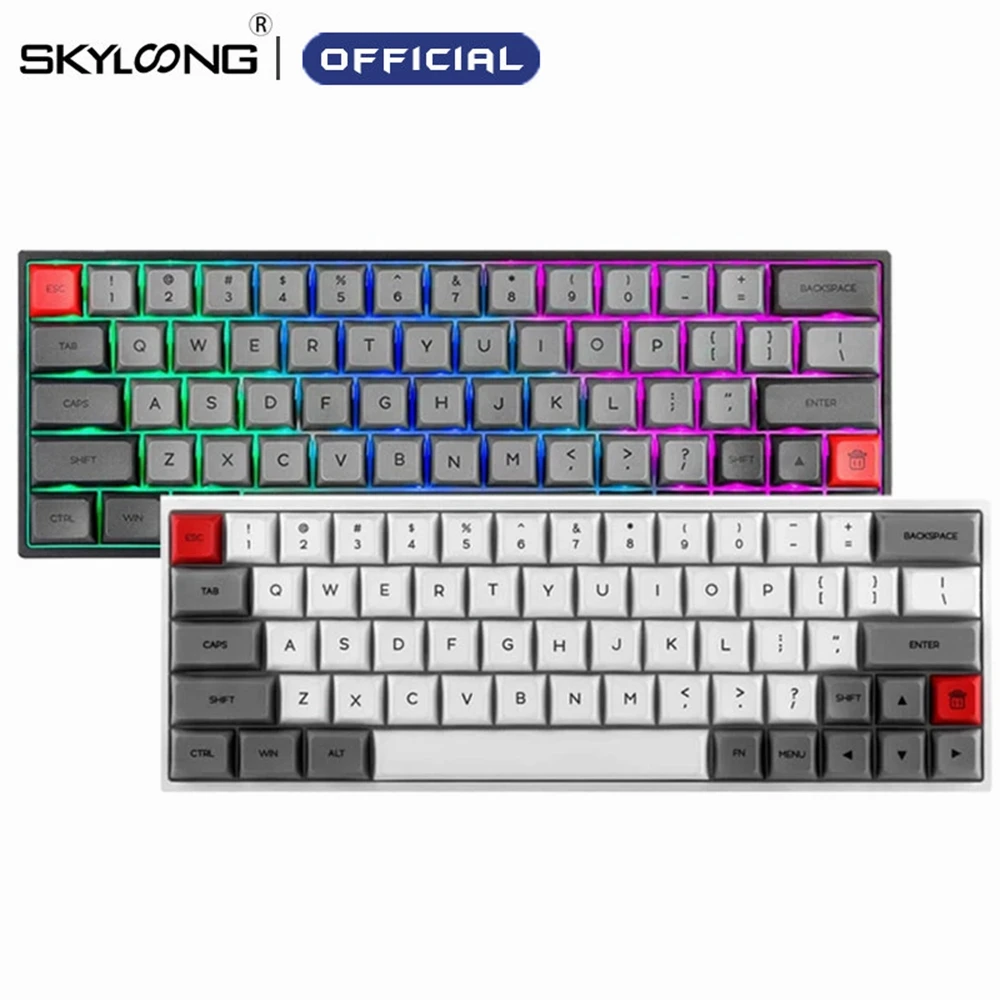 Permalink to SKYLOONG SK64 Hot Swappable Mechanical Keyboard With RGB Backlit Wireless Bluetooth Gaming Keyboard ABS Keycaps For Win/Mac GK64