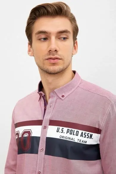 Uss. POLO ASSN. Мужские тканые Gomlek