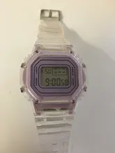 Relojes electrónicos para hombre y mujer, pulsera Digital LED transparente con correa de silicona de oro rosa, reloj deportivo femenino