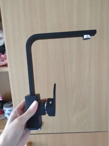 Отзывы с фотографиями о Черный квадратный кухонный кран, Поворот на 360 ...