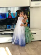 Las niñas Elsa vestido Cosplay reina de la nieve 2 disfraz Elsa niños disfraz fiesta de cumpleaños de Anna vestidos de princesa ropa nueva
