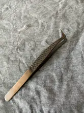 Pinzas de pestañas de acero inoxidable, pinzas superduras de alta precisión, antiestáticas para extensiones de pestañas, 1 Uds.
