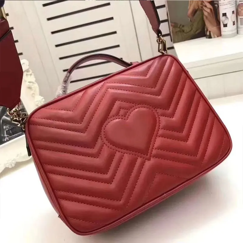 GG роскошные сумки женские сумки дизайнерские высокое качество сумка через плечо женщин премиум известных брендов женские - Цвет: Красный