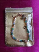 Pulsera con cuentas de cristal para mujer, longitud ajustable, 1 Uds., joyería hecha a mano