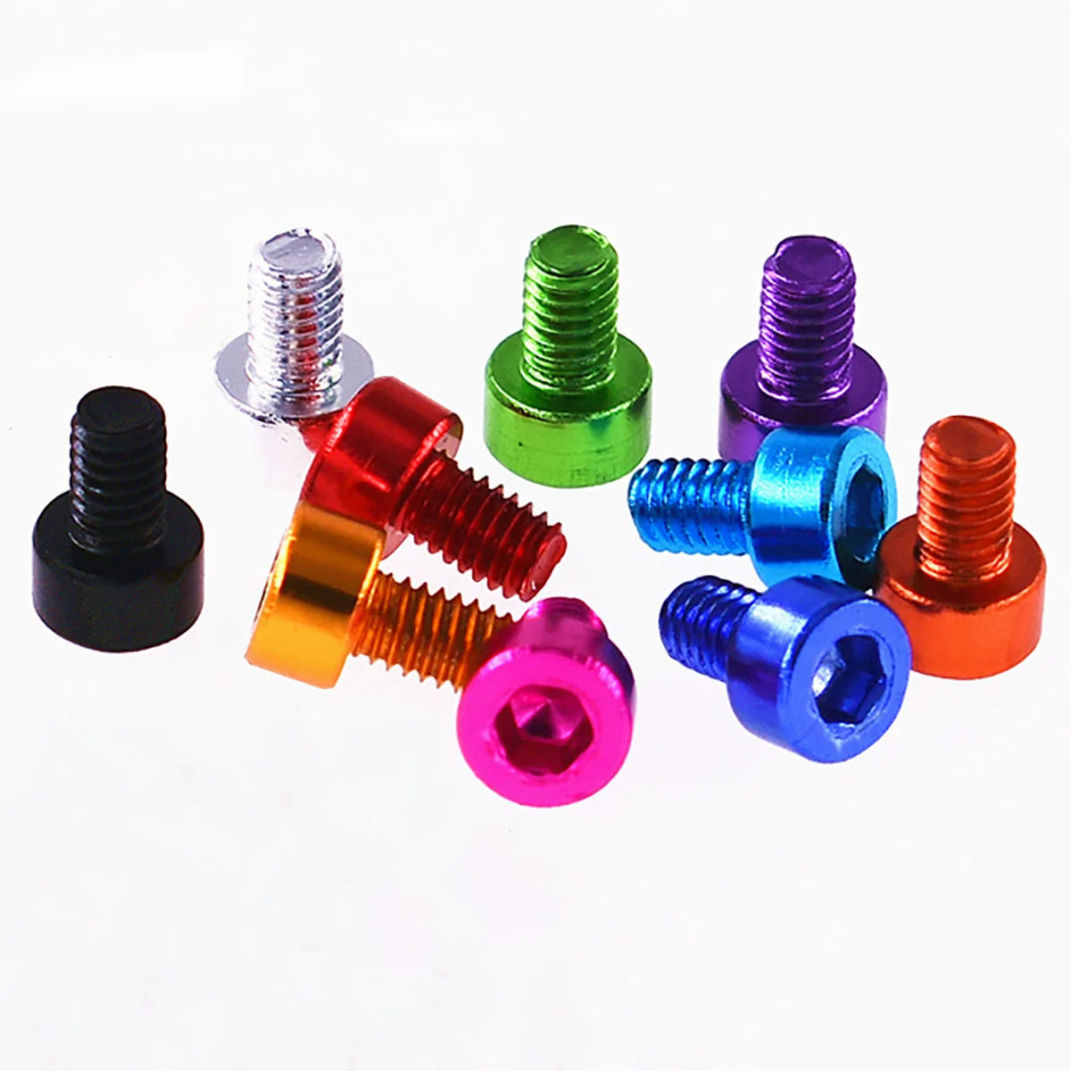 3Pcs M3 Colored Anodized Aluminium Hex Socket Cap Head Screws Allen Bolt Mechanical Screw