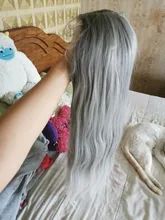 SOKU-peluca con malla frontal para mujer afroamericana, cabellera sintética con malla frontal, Color Ondulado Natural, parte media larga, estilo moderno, fibra resistente al calor