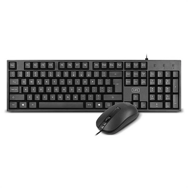 Клавиатура и оптическая мышь 1LIFE 1 ifekbcorekite USB Black