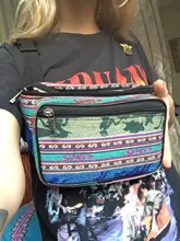 Annmouler-riñonera de tela para mujer, bolso de pecho con doble cremallera, estilo bohemio Tribal, riñonera para teléfono, 6 colores