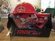 Caja de Herramientas para niños, Kit de herramientas de reparación de simulación de ingeniería, taladro eléctrico, destornillador, caja de juguete