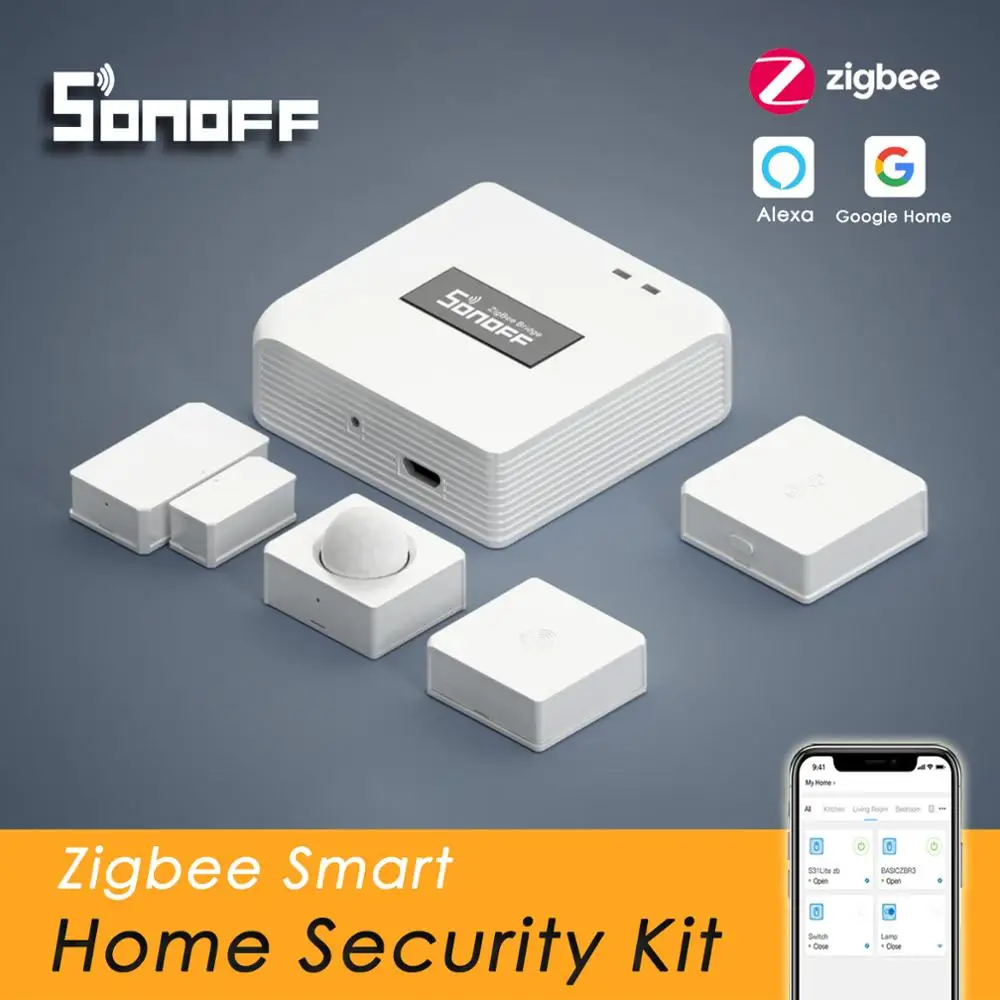 

SONOFF Zigbee Bridge Hub Gateway, Zigbee Door Sensor / Temperature Humidity Sensor / Zigbe Motion Sensor, Smart Home Security