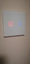 Wall-Lamp Light-Switch Glass-Panel Crystal 1gang Single-Control UBARO White Standard