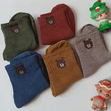 Winter Socks Girls Cartoon-Bear Kids Spring Anti-Skid Baby-Boys Cotton Autumn Floor 5-Pairs