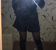 2020 Winter New Women Orange Color PU Bermuda Shorts Faux Leather Belted Shorts