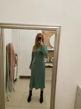 Satin Dress Mid-Long Femme Robe Long-Sleeve WOTWOY Elegant Women Vestidos Cotton Solid